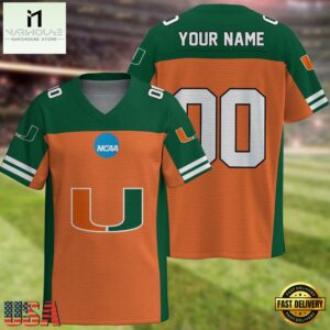 NCAA Miami Hurricanes Sport Team New Season Personalized Football Jersey