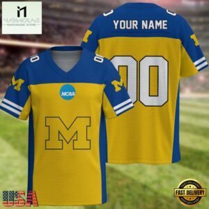 NCAA Michigan Wolverines Sport Team New Season Personalized Football Jersey