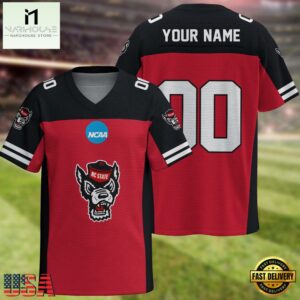 NCAA NC State Wolfpack Sport Team New Season Personalized Football Jersey