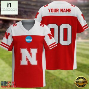 NCAA Nebraska Cornhuskers Sport Team New Season Personalized Football Jersey