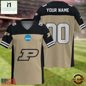 NCAA Purdue Boilermakers Sport Team New Season Personalized Football Jersey