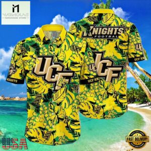 NCAA Ucf Knights Flower Hawaiian Shirt 3D Shirt, Ucf Knights Father's Day Gifts