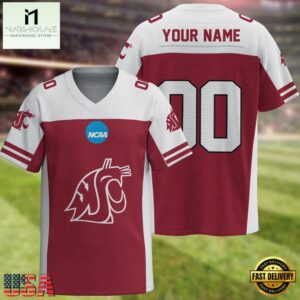 NCAA Washington State Cougars Sport Team New Season Personalized Football Jersey