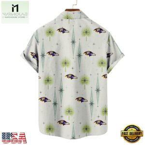 NFL Baltimore Ravens Football Team Logo Funny Aloha Hawaiian Shirt