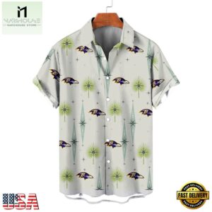 NFL Baltimore Ravens Football Team Logo Funny Aloha Hawaiian Shirt