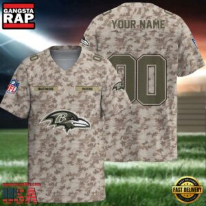 NFL Baltimore Ravens Military Appreciation Day Custom Football Jersey