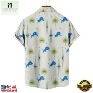 NFL Detroit Lions Football Team Logo Funny Aloha Hawaiian Shirt