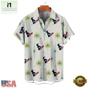 NFL Houston Texans Football Team Logo Funny Aloha Hawaiian Shirt