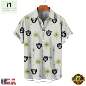 NFL Las Vegas Raiders Football Team Logo Funny Aloha Hawaiian Shirt