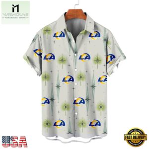 NFL Los Angeles Rams Football Team Logo Funny Aloha Hawaiian Shirt