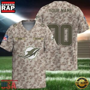NFL Miami Dolphins Military Appreciation Day Custom Football Jersey