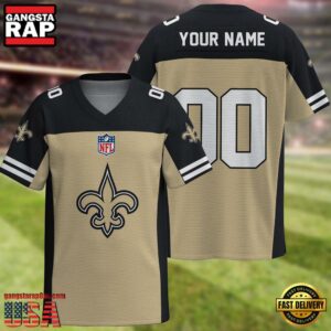 NFL New Orleans Saints New Logo 2025 Custom Football Jersey