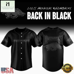 Arkansas Razorbacks Baseball MLB Back In Black Baseball Jersey For Fans