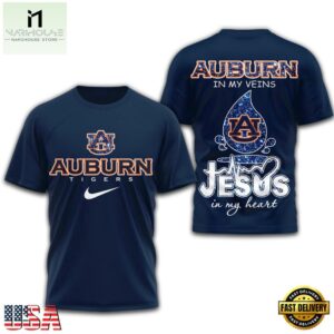 Auburn Tigers Jesus In My Heart All Over Print Shirt