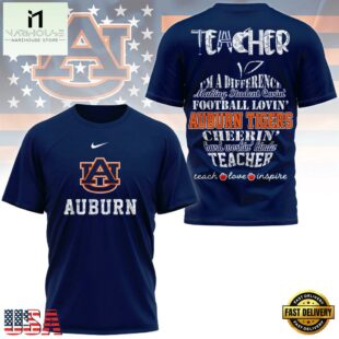 Auburn Tigers Teacher Pride 2025 Unisex 3D Shirt