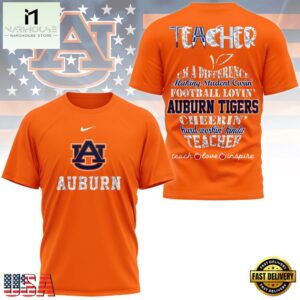 Auburn Tigers Teacher Teach Love Inspire All Over Print Shirt