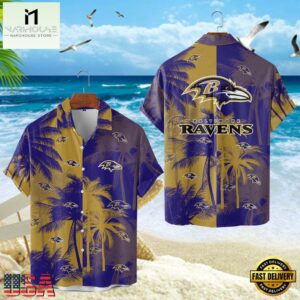 Baltimore Ravens Hawaiian Shirt, NFL Resort wear