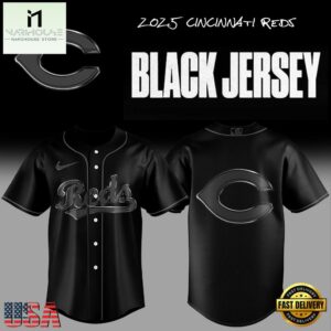 Cincinnati Reds MLB Back In Black Baseball Jersey For Fans
