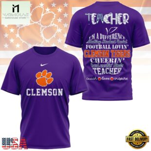Clemson Tigers Teacher Pride 2025 Unisex 3D Shirt