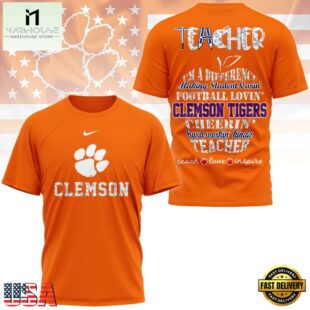 Clemson Tigers Teacher Teach Love Inspire All Over Print Shirt