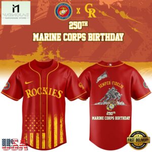 Colorado Rockies MLB x 250 U.S. ARMY Baseball Jersey Shirt