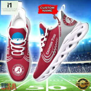 Custom Name Alabama Crimson Tide NCAA Sport Team Max Soul Shoes
