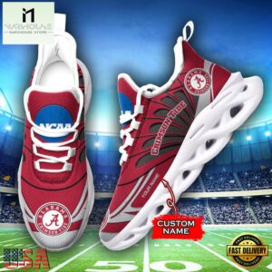 Custom Name Alabama Crimson Tide Team Sport Max Soul Shoes For Fans
