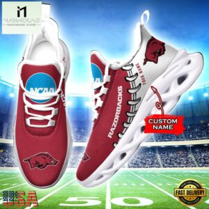 Custom Name Arkansas Razorbacks Sport Team Max Soul Shoes