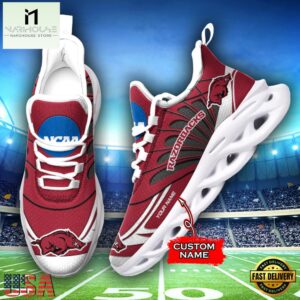 Custom Name Arkansas Razorbacks Team Sport Max Soul Shoes For Fans