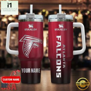 Custom Name Atlanta Falcons NFL Football Stainless Steel Tumbler 40Oz