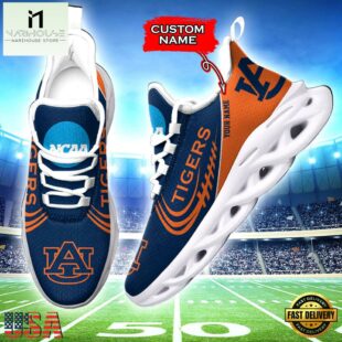 Custom Name Auburn Tigers NCAA Sport Team Max Soul Shoes