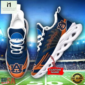 Custom Name Auburn Tigers Team Sport Max Soul Shoes For Fans