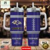 Custom Name Baltimore Ravens Stainless Steel Tumbler 40Oz Handle For Fans