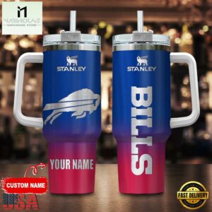 Custom Name Buffalo Bills NFL Football Stainless Steel Tumbler 40Oz