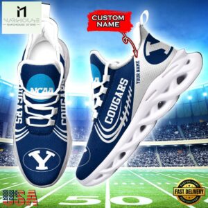 Custom Name BYU Cougars NCAA Sport Team Max Soul Shoes