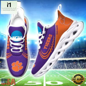 Custom Name Clemson Tigers NCAA Sport Team Max Soul Shoes