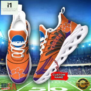 Custom Name Clemson Tigers Team Sport Max Soul Shoes For Fans