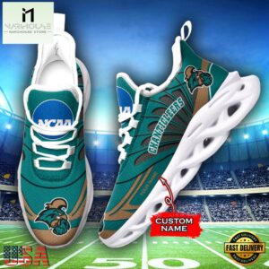 Custom Name Coastal Carolina Chanticleers Team Sport Max Soul Shoes For Fans
