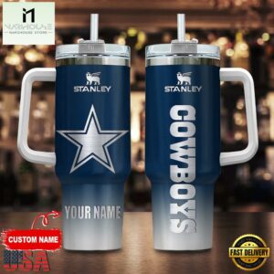 Custom Name Dallas Cowboys NFL Football Stainless Steel Tumbler 40Oz
