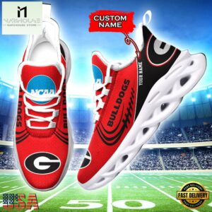 Custom Name Georgia Bulldogs NCAA Sport Team Max Soul Shoes