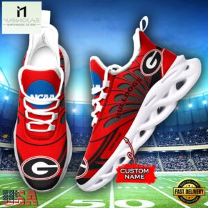 Custom Name Georgia Bulldogs Team Sport Max Soul Shoes For Fans
