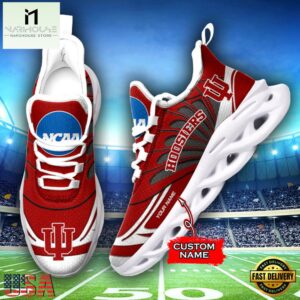 Custom Name Indiana Hoosiers Team Sport Max Soul Shoes For Fans