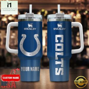 Custom Name Indianapolis Colts NFL Football Stainless Steel Tumbler 40Oz
