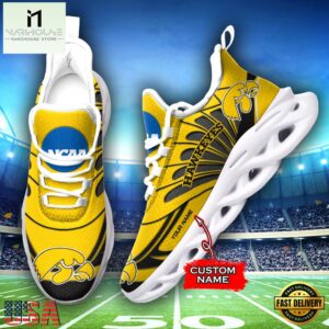 Custom Name Iowa Hawkeyes Team Sport Max Soul Shoes For Fans