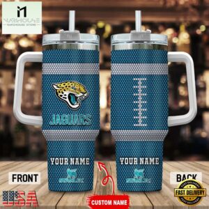 Custom Name Jacksonville Jaguars Stainless Steel Tumbler 40Oz Handle For Fans