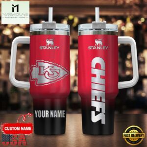 Custom Name Kansas City Chiefs NFL Football Stainless Steel Tumbler 40Oz
