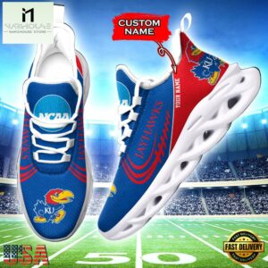 Custom Name Kansas Jayhawks NCAA Sport Team Max Soul Shoes
