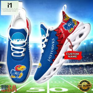 Custom Name Kansas Jayhawks Sport Team Max Soul Shoes