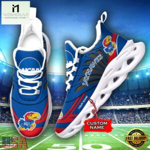 Custom Name Kansas Jayhawks Team Sport Max Soul Shoes For Fans
