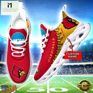 Custom Name Louisville Cardinals Sport Team Max Soul Shoes